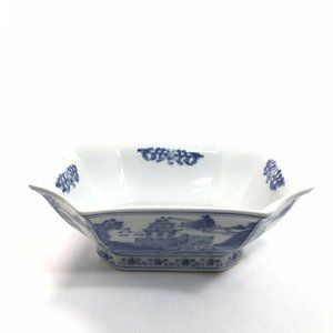 Chinese Japanese Blue White Dish Bowl Vintage